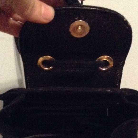 Vintage Black Suede Tassel Crossbody Purse - Picture 3 of 8